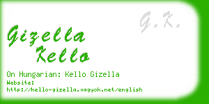 gizella kello business card